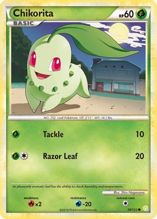 [PKM] Chikorita (59/123) [HeartGold & SoulSilver: Base Set]