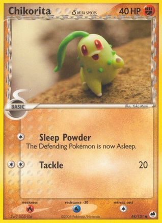 [PKM-C] Chikorita (44/101) (Delta Species) (Stamped) [EX: Dragon Frontiers]