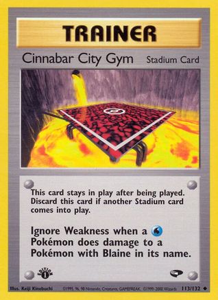 [TR] Cinnabar City Gym (113/132) [Gym Challenge 1st Edition]