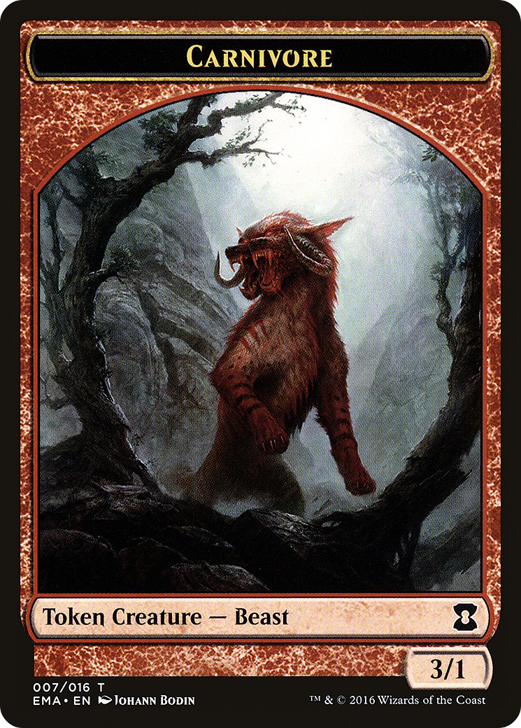 {T} Carnivore Token [Eternal Masters Tokens][TEMA 007]