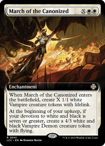 {R} March of the Canonized (Extended Art) [The Lost Caverns of Ixalan Commander][LCC 041]