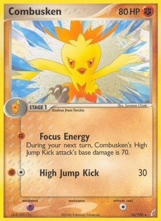 [PKM-R] Combusken (16/100) (Stamped) [EX: Crystal Guardians]