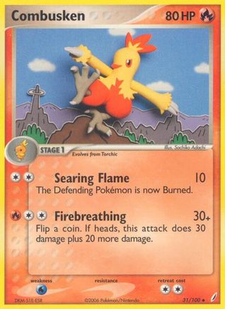 [PKM] Combusken (31/100) (Stamped) [EX: Crystal Guardians]