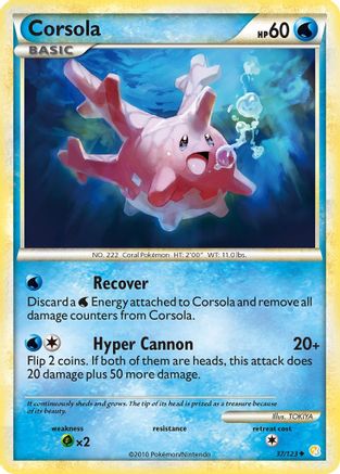 [PKM] Corsola (37/123) [HeartGold & SoulSilver: Base Set]