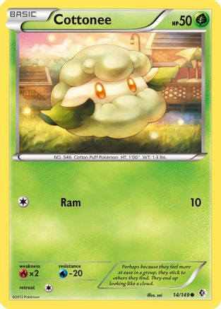 [PKM] Cottonee (14/149) [Black & White: Boundaries Crossed]