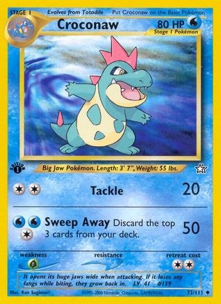 [PKM-C] Croconaw (32/111) [Neo Genesis 1st Edition]