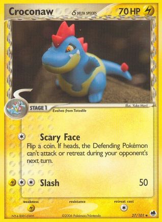 [PKM] Croconaw (27/101) (Delta Species) (Stamped) [EX: Dragon Frontiers]
