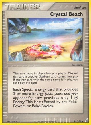 [PKM] Crystal Beach (75/100) (Stamped) [EX: Crystal Guardians]