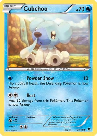 [PKM] Cubchoo (28/98) [Black & White: Emerging Powers]