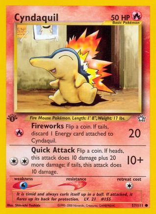 [PKM] Cyndaquil (57/111) [Neo Genesis 1st Edition]