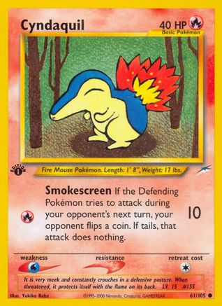 [PKM] Cyndaquil (61/105) [Neo Destiny 1st Edition]