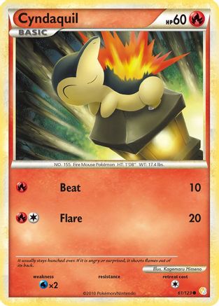 [PKM] Cyndaquil (61/123) [HeartGold & SoulSilver: Base Set]