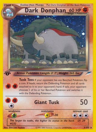 [PKM] Dark Donphan (3/105) [Neo Destiny Unlimited]
