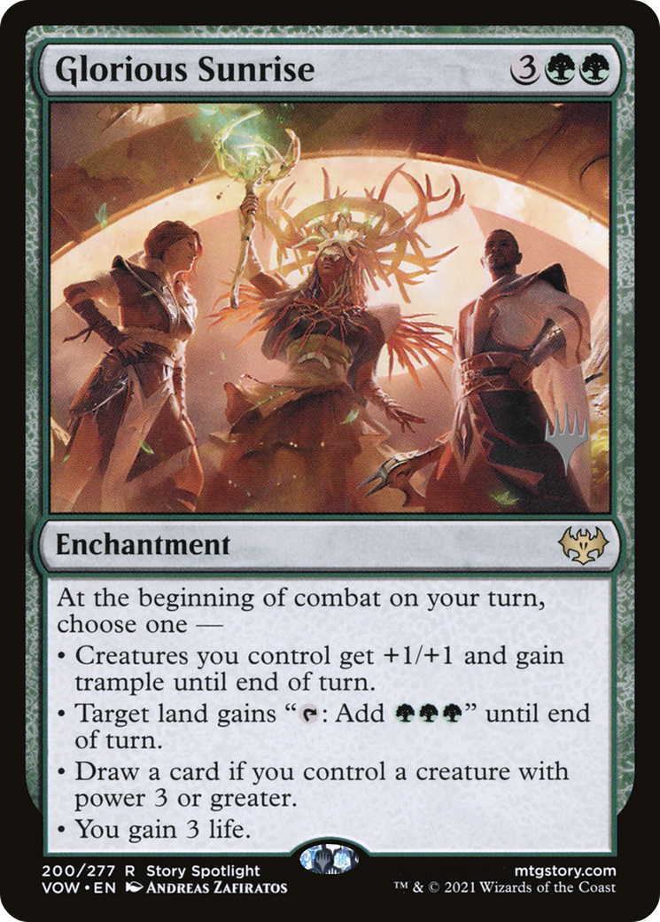 {R} Glorious Sunrise (Promo Pack) [Innistrad: Crimson Vow Promo Pack][PP VOW 200]