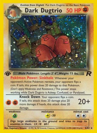 [PKM-R] Dark Dugtrio (6/82) [Team Rocket Unlimited]
