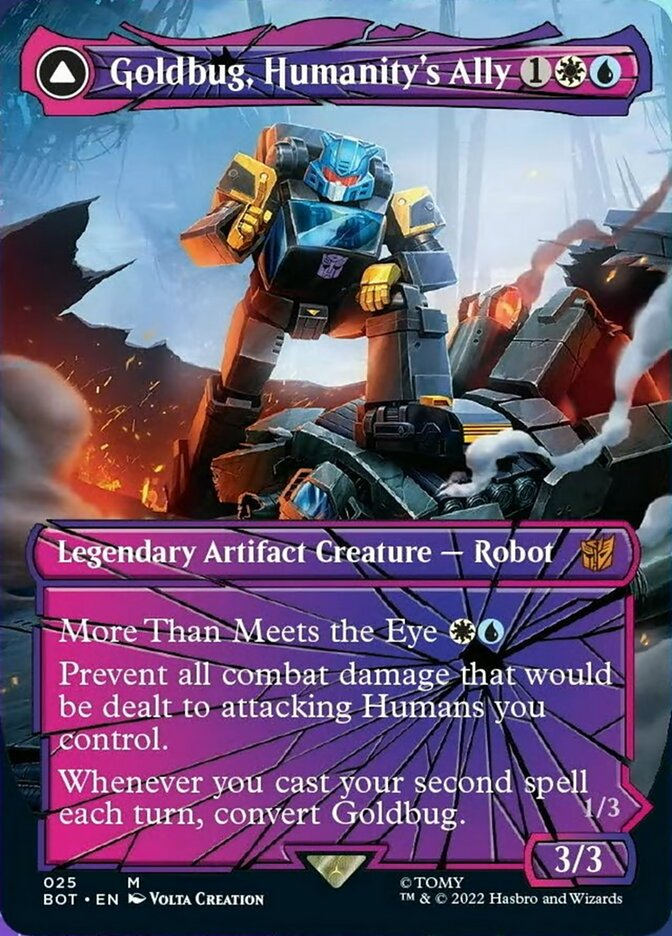 {R} Goldbug, Humanity's Ally // Goldbug, Scrappy Scout (Shattered Glass) [Transformers][BOT 025]