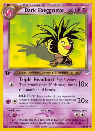 [PKM] Dark Exeggutor (33/105) [Neo Destiny 1st Edition]