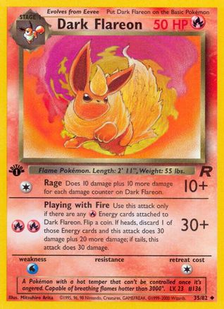 [PKM] Dark Flareon (35/82) [Team Rocket 1st Edition]