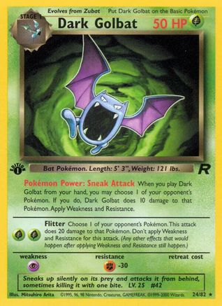 [PKM] Dark Golbat (24/82) [Team Rocket 1st Edition]