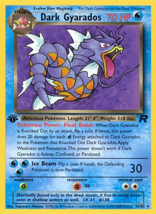 [PKM-R] Dark Gyarados (25/82) [Team Rocket 1st Edition]