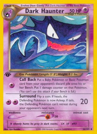 [PKM-C] Dark Haunter (36/105) [Neo Destiny 1st Edition]