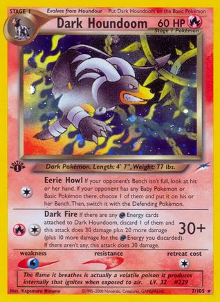[PKM-R] Dark Houndoom (7/105) [Neo Destiny 1st Edition]