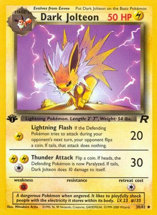 [PKM] Dark Jolteon (38/82) [Team Rocket 1st Edition]