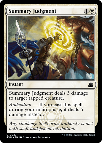 {C} Summary Judgment [Ravnica Remastered][RVR 027]
