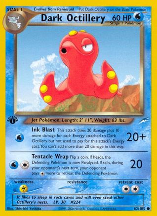 [PKM] Dark Octillery (62/105) [Neo Destiny 1st Edition]
