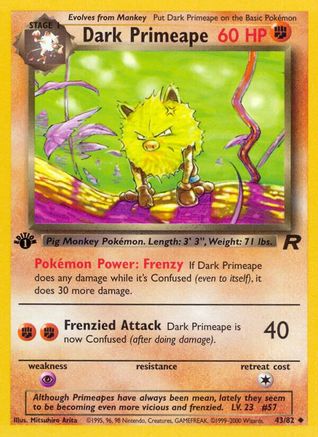 [PKM] Dark Primeape (43/82) [Team Rocket 1st Edition]