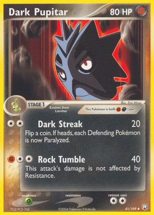 [PKM] Dark Pupitar (41/109) (Stamped) [EX: Team Rocket Returns]
