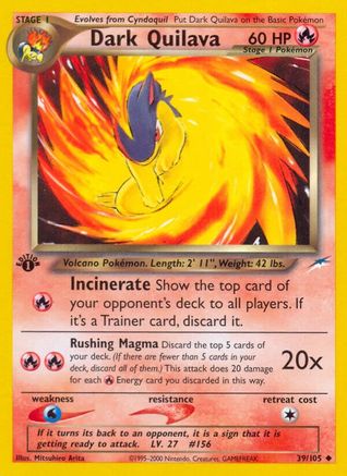 [PKM] Dark Quilava (39/105) [Neo Destiny 1st Edition]