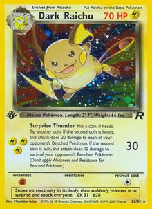[PKM] Dark Raichu (83/82) [Team Rocket Unlimited]