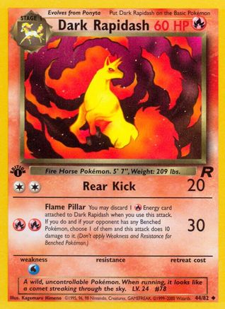 [PKM-C] Dark Rapidash (44/82) [Team Rocket 1st Edition]