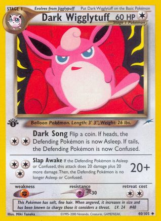 [PKM] Dark Wigglytuff (40/105) [Neo Destiny 1st Edition]