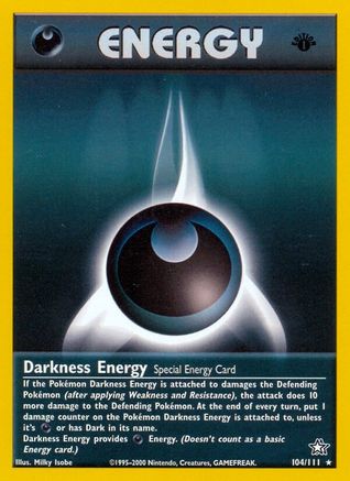 [PKM BE] Darkness Energy (104/111) [Neo Genesis 1st Edition]