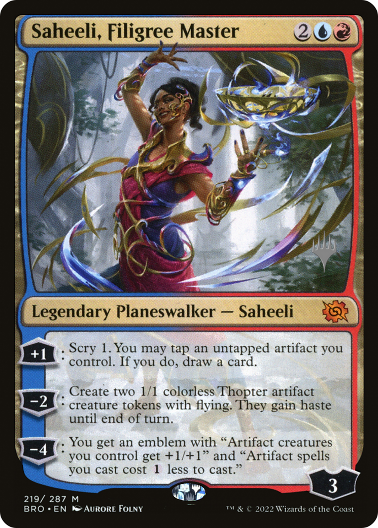 {R} Saheeli, Filigree Master [The Brothers' War: Promo Pack][PP BRO 219]