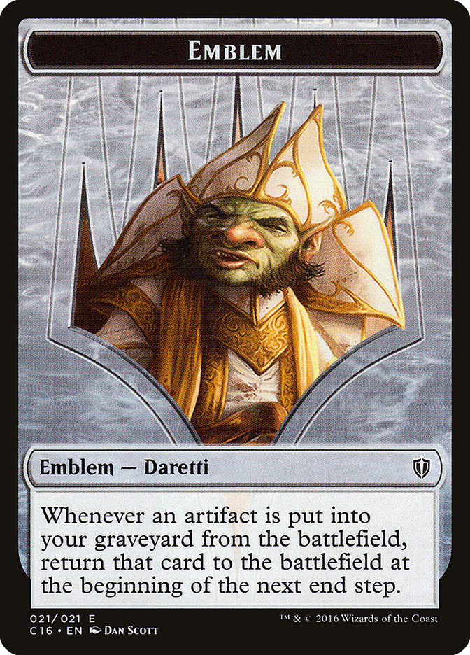 {T} Daretti, Scrap Savant Emblem [Commander 2016 Tokens][TC16 021]