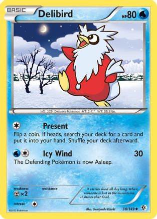 [PKM-C] Delibird (38/149) [Black & White: Boundaries Crossed]