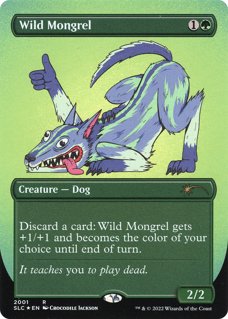 {R} Wild Mongrel (Borderless) [Secret Lair 30th Anniversary Countdown Kit][SLC 2001]