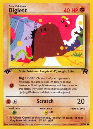 [PKM] Diglett (52/82) [Team Rocket 1st Edition]