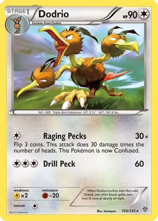 [PKM] Dodrio (100/135) [Black & White: Plasma Storm]
