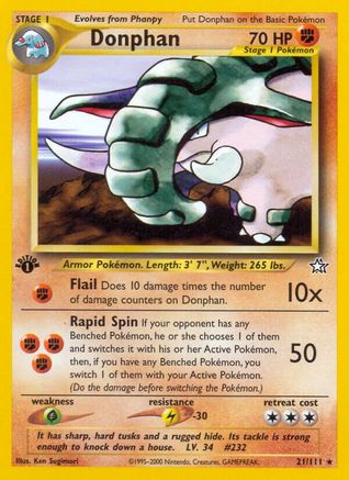 [PKM] Donphan (21/111) [Neo Genesis 1st Edition]
