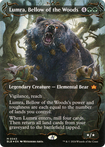 {@R} Lumra, Bellow of the Woods (Borderless) (Raised Foil) [Bloomburrow][BLB 343]