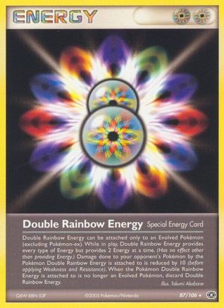 [PKM] Double Rainbow Energy (87/106) (Stamped) [EX: Emerald]