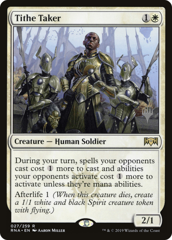 {R} Tithe Taker (Promo Pack) [Ravnica Allegiance Promos][PP RNA 027]