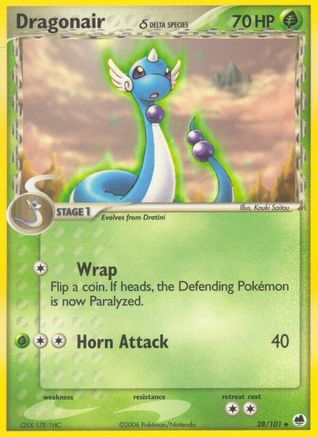 [PKM] Dragonair (28/101) (Delta Species) (Stamped) [EX: Dragon Frontiers]