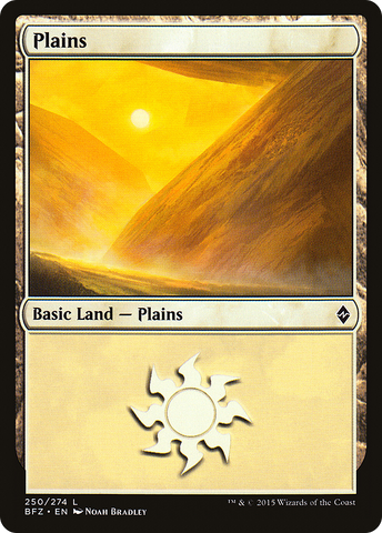 {B}[BFZ 250] Plains (250a) [Battle for Zendikar]