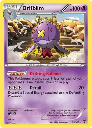 [PKM-R] Drifblim (35/101) [Black & White: Plasma Blast]