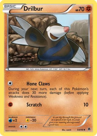 [PKM-C] Drilbur (54/98) [Black & White: Emerging Powers]